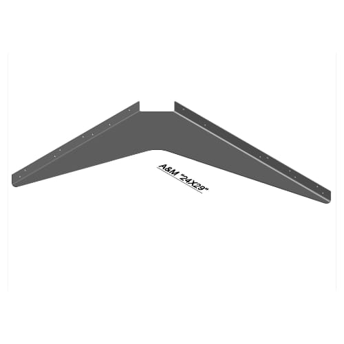24 inch x 29 inch - Work Station Bracket - Stainless Steel - US Made - A and M Hardware